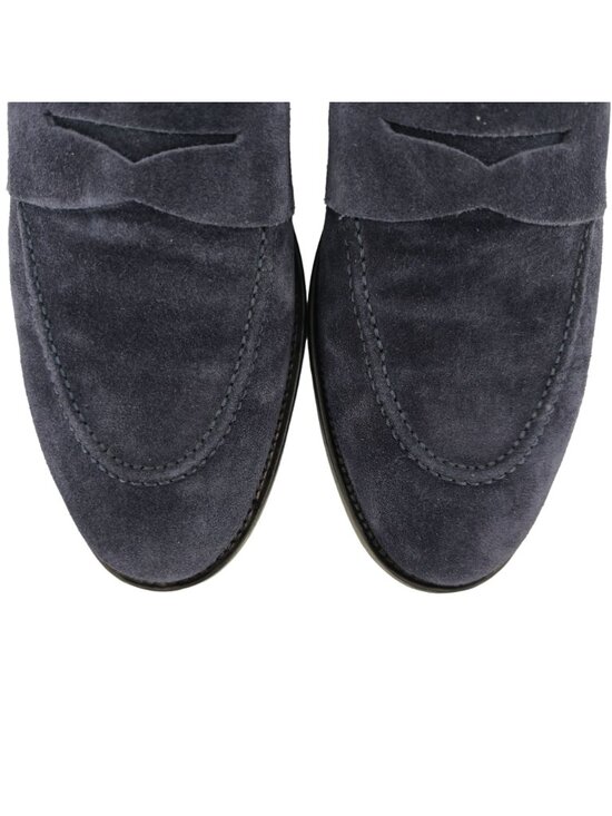 O\'Keeffe Italy Dress Shoes Navy Blue Suede Leather Penny Loafers Mens 7 Luxury main image 11